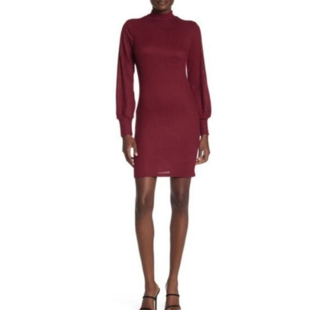 Max + Ash Mock Neck Holiday Dress S